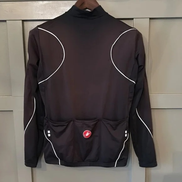 Castelli Long Sleeve Cycling Jersey Black Quarter Zip Mens Size Medium - Picture 5 of 7